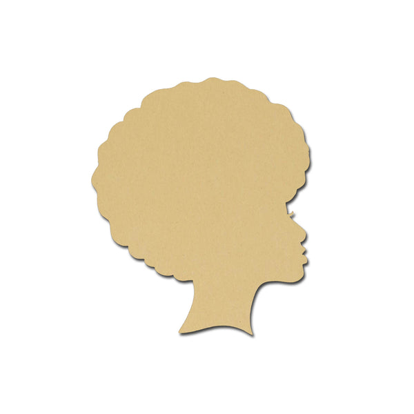 Afro Woman Head Shape Unfinished Wood Cutout African Decor Variety of ...