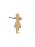 Hula Dancer Wood Cutout