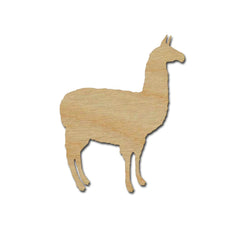 Buy Llama/Alpaca with Glasses Cutout, Unfinished Wood Craft, Paint By Line