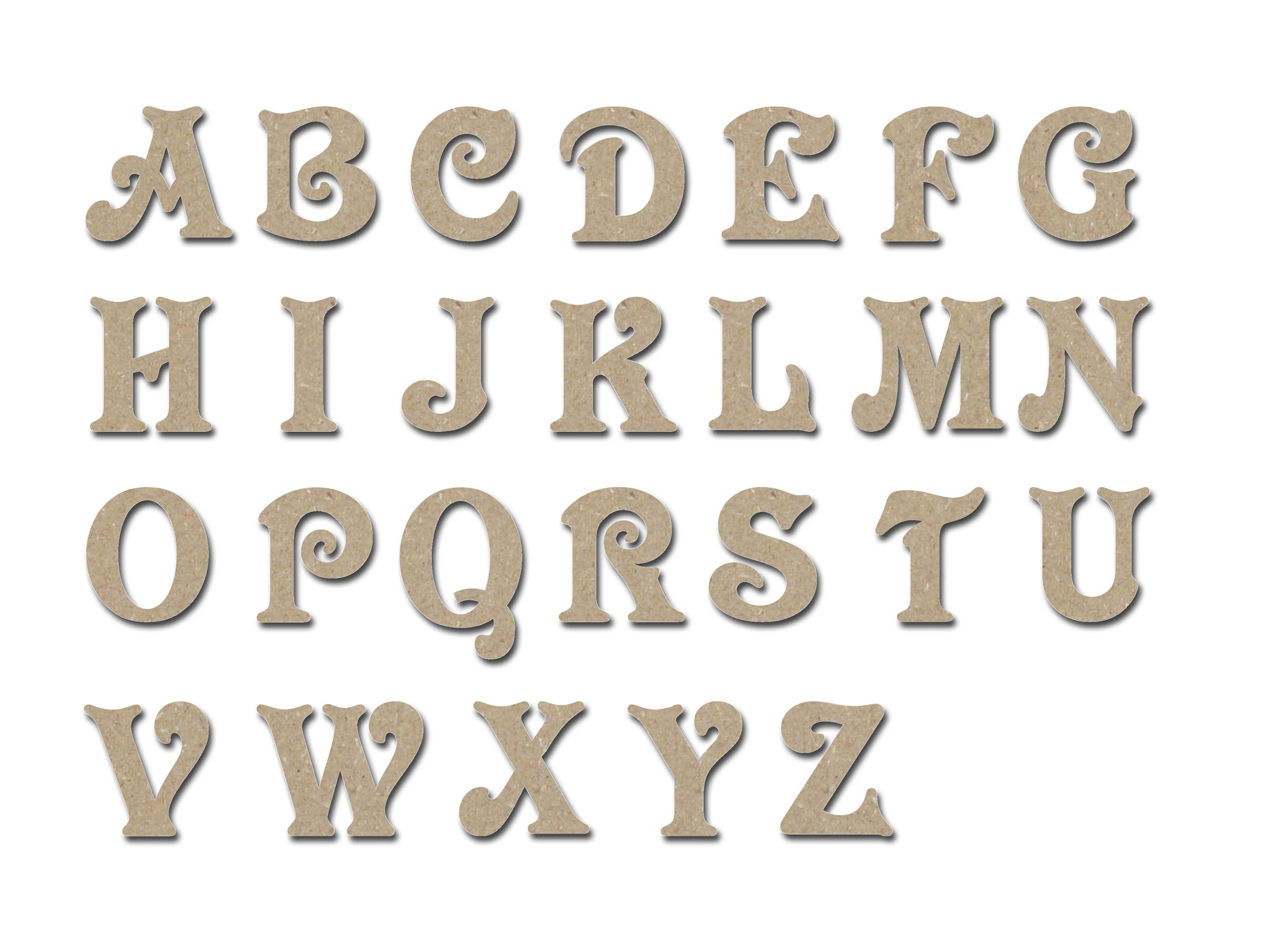 Unfinished Wooden Letters Unpainted MDF Alphabet Crafts 6 Inch